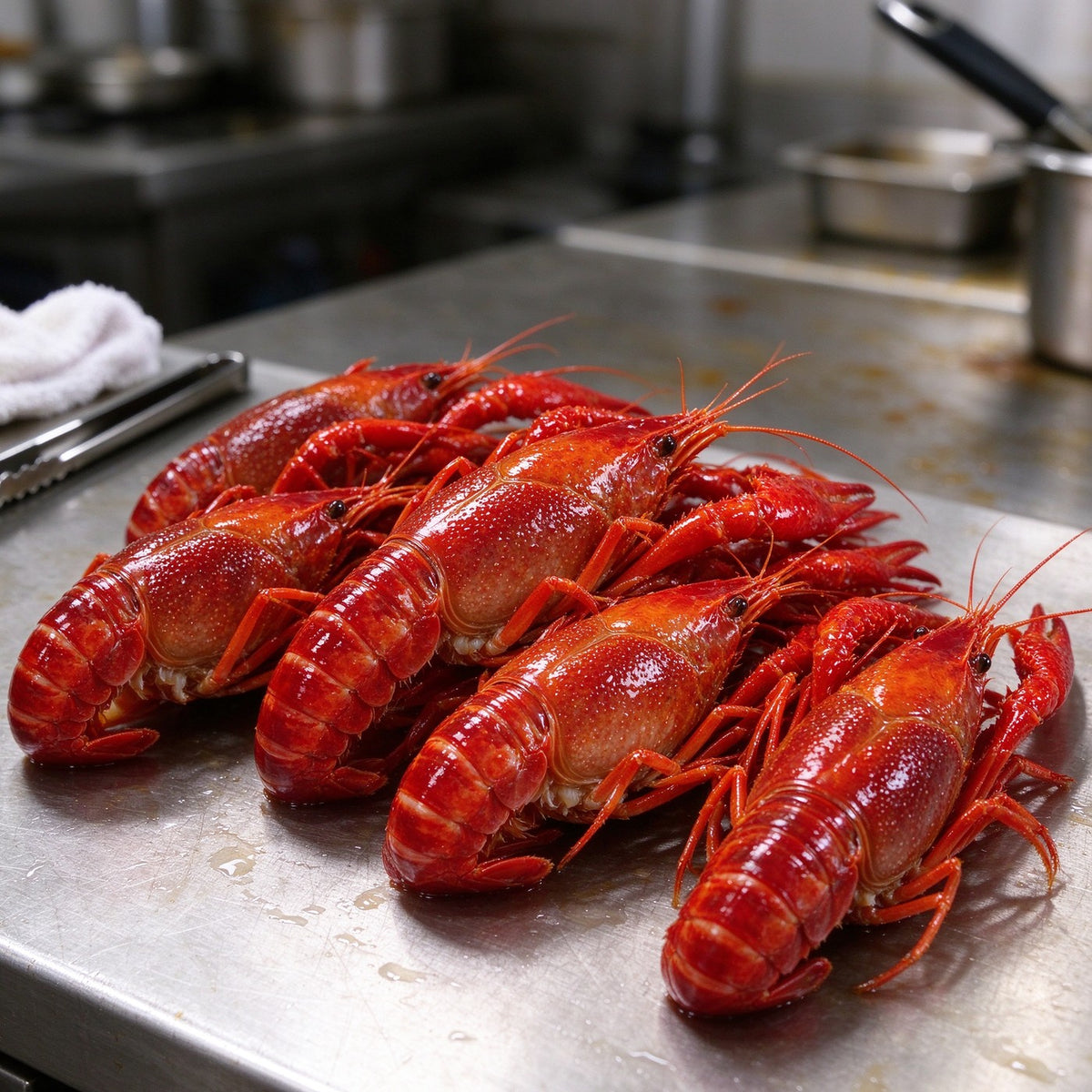 Fresh Cooked Crawfish Ready to Serve - view 2