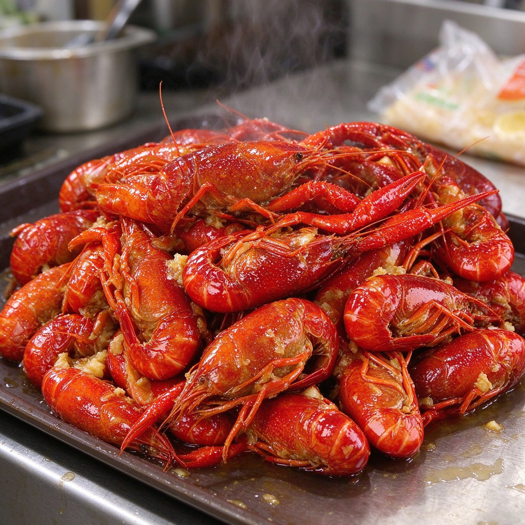 Fresh Cooked Crawfish Ready to Serve - view 3
