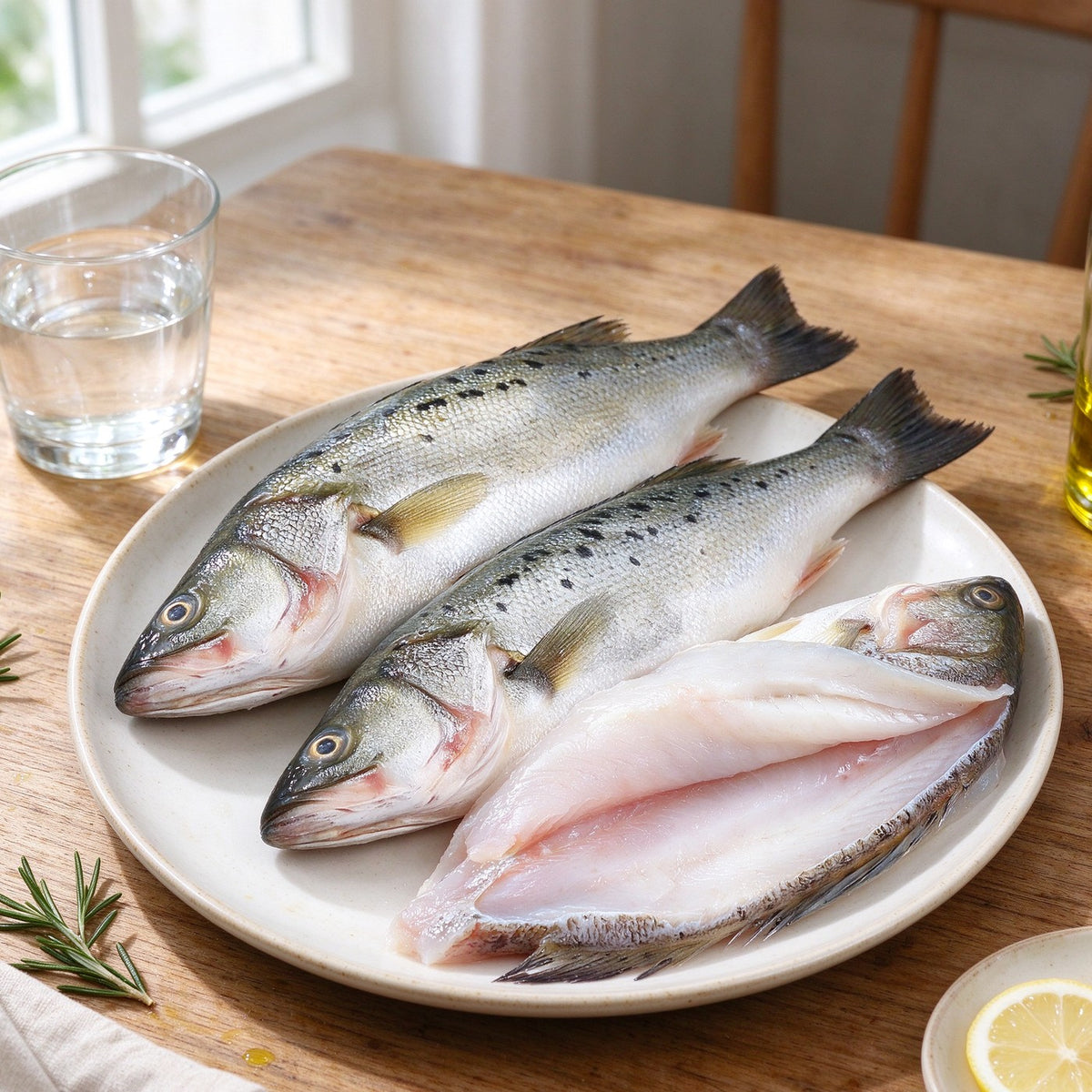 Fresh Sea Bass Whole and Filleted - view 2
