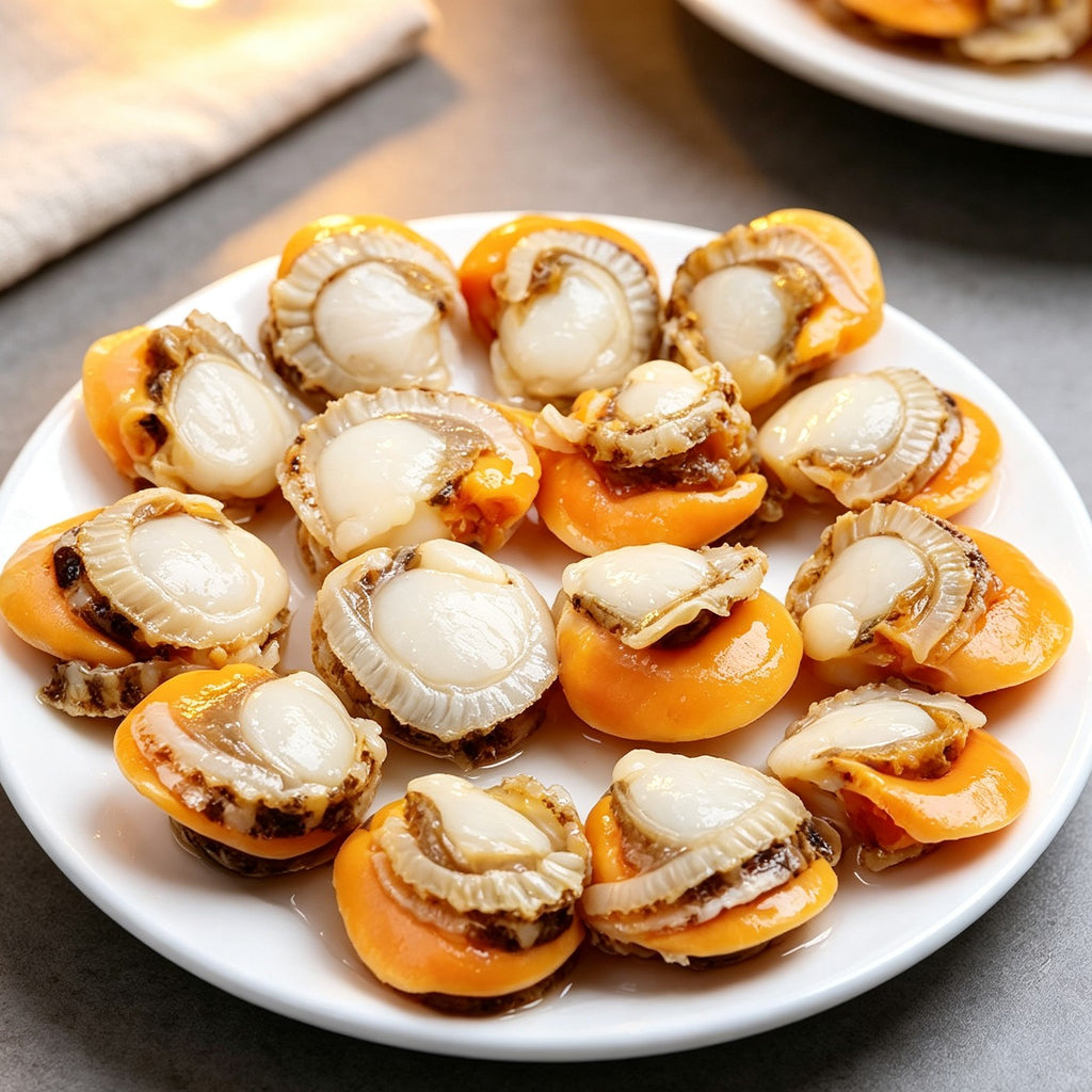 Fresh Half Shell Scallops with Roe - view 1