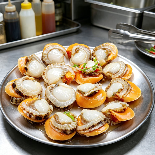 Fresh Half Shell Scallops with Roe - view 2